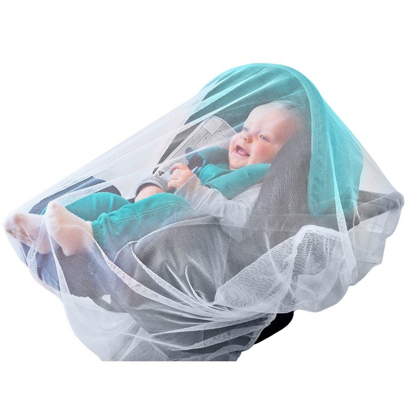 Universal Backpackers Baby Mosquito Net for Stroller, Car Seat & Bassinet – Premium Infant Bug Netting for Jogger, Carrier & Pack N Play – Toddler Canopy & Gift Packaging White - Image 3